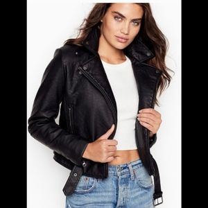 Victoria's Secret Faux Pebbled Moto Leather Jacket